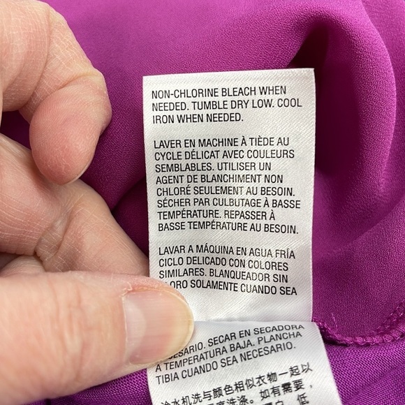 INC International Concepts NWT Purple Handkercheif Hem Sleeveless V Neck Top - Picture 12 of 13